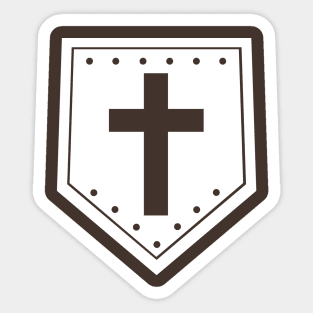 Wooden Shield - Minimalist Sticker